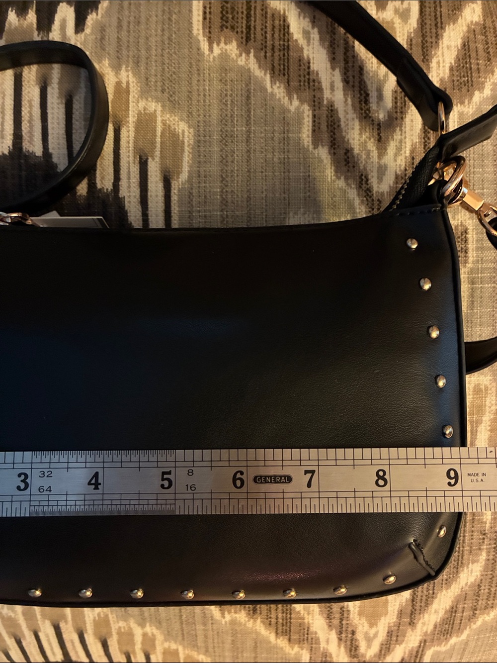 NWT Jen & Co Carmen Vegan Gold Stud Black Crossbody - Picture 10 of 14